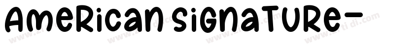 American Signature字体转换